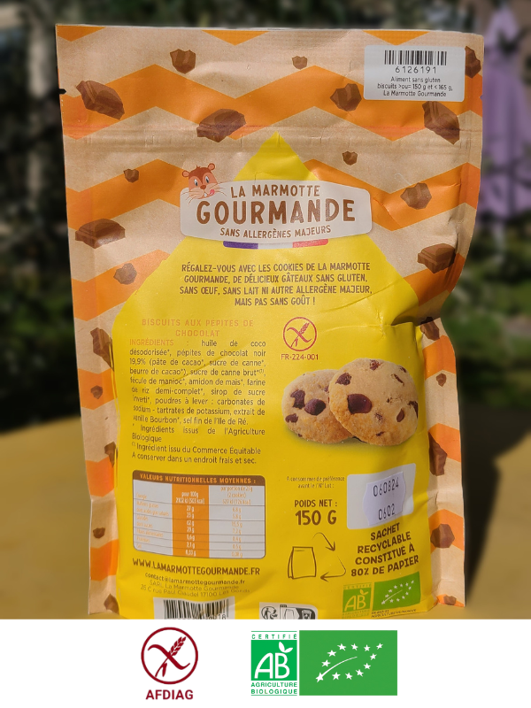 Cookies Pépites de chocolat sans allergènes 150g